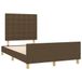 Maison Exclusive - Sommier sans matelas, marron foncé, 120 x 190 cm, tissu