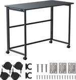 Maclean - Inklapbaar bureau - verrijdbaar - blad 100x50cm, max. 50kg, MC-1250 B - Zwart