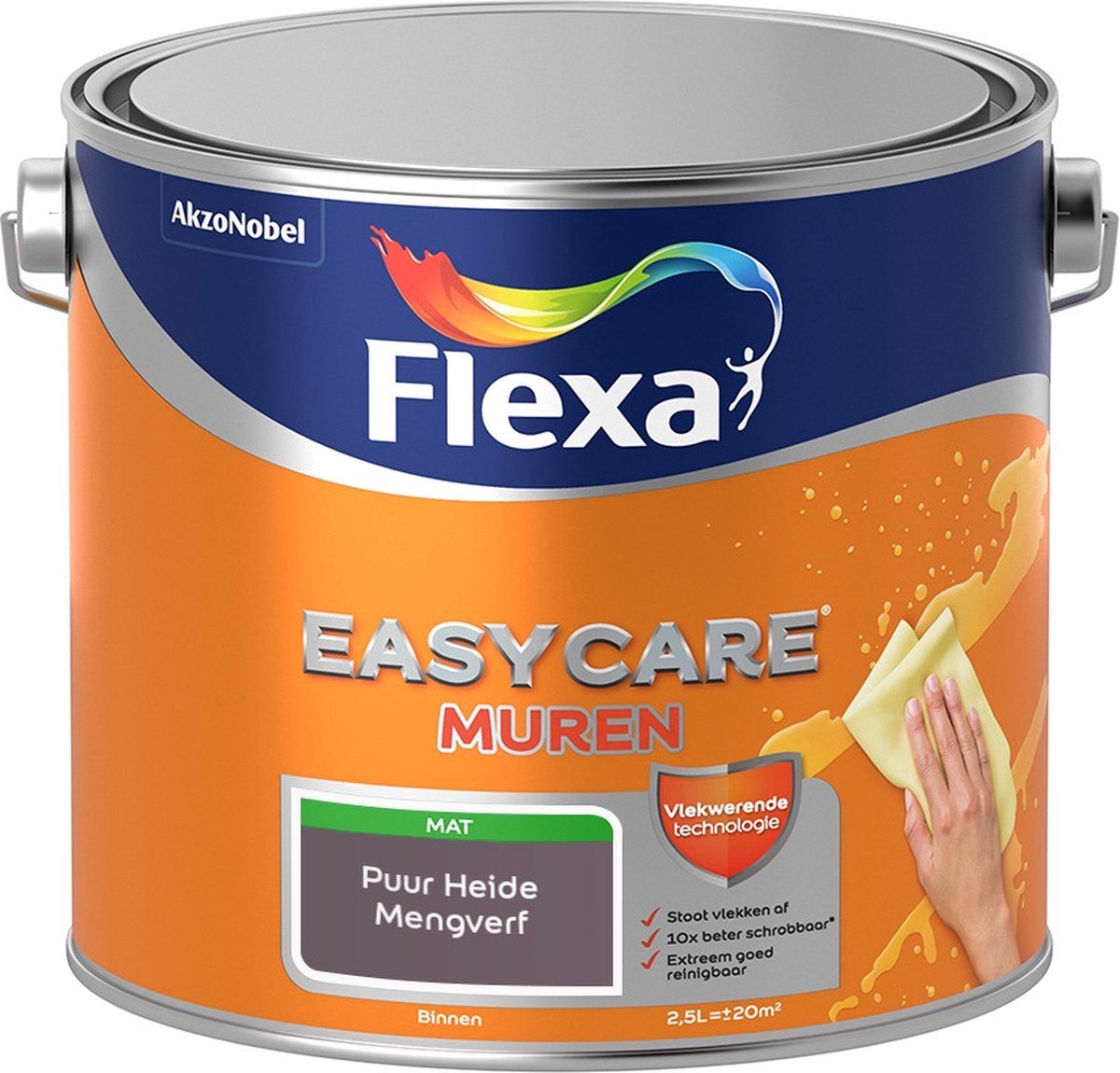 FLEXA Easycare Muurverf - Mat - Puur Heide - 2,5 liter
