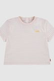Levi's® Kids Gestreept Mini Batwing T-shirt Korte Mouwen Roze 3 Maanden Meisje