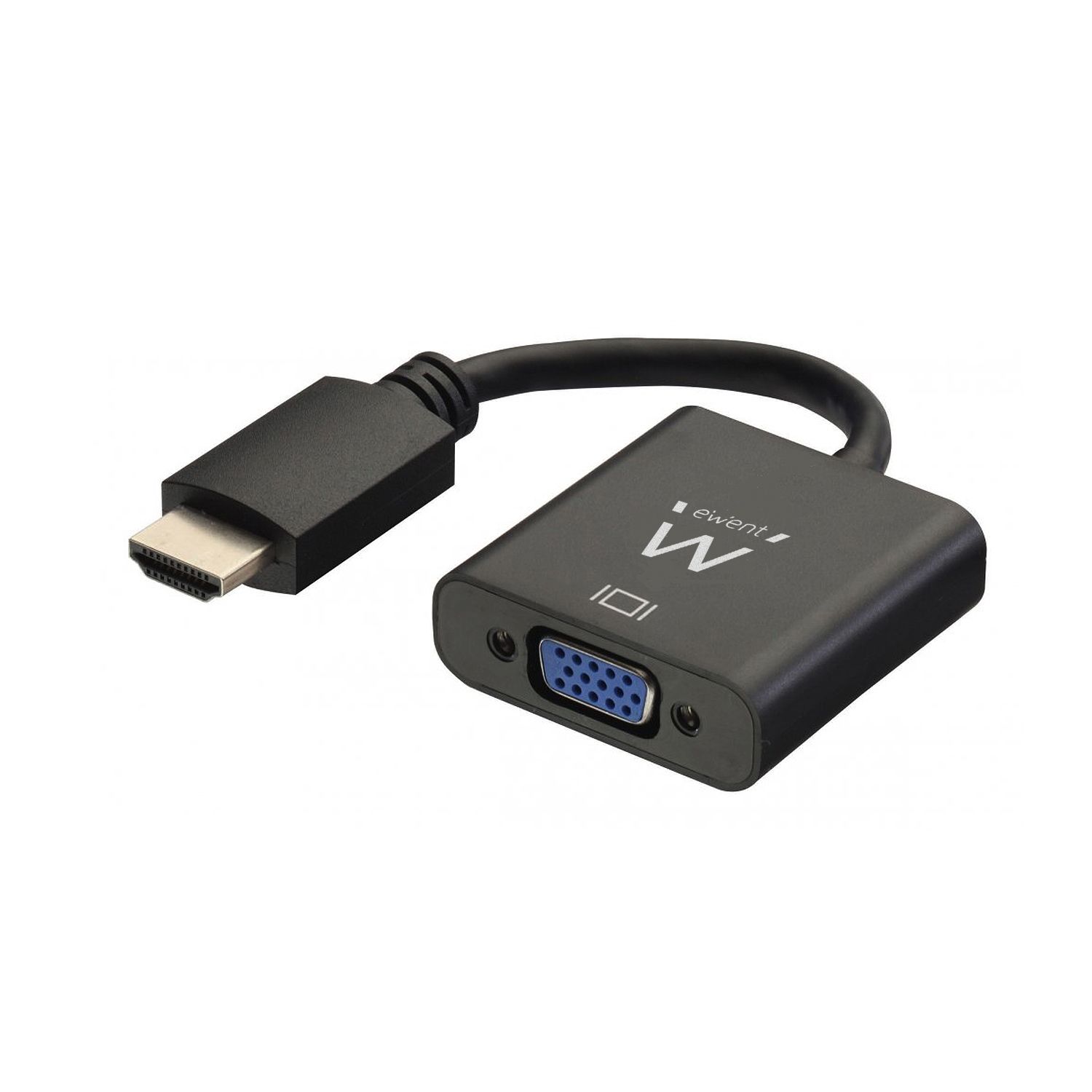 Ewent HDMI naar VGA Adapter - 0.2m - Zwart