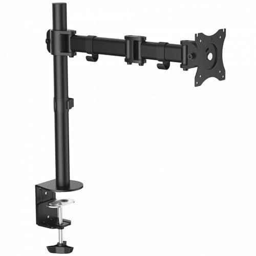 StarTech.com Monitor Arm voor VESA Scherm tot 34" (8kg), Scharnierende Monitorsteun met Verticale Arm voor Enkel Scherm, Verstelbare Hoogte, Bureauklem/Doorvoortule (ARMPIVOTB)