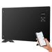 Avilia Elektrische convector van glas, 1500 W, met led-display, touch-bediening, timer en geavanceerde technologie, wand- of vloerbevestiging, compatibel met Google Assist en Alexa, 47 x 77 x 23 cm