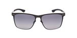 Ic!berlin Charlie Ic0003 Lunettes de soleil unisexe noir carrées gris 57mm