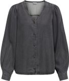 OBJECT COLLECTORS ITEM Object Blouse Objframe Re L/s V-neck Top Div 23049486 Black/washed Dames Maat - XL