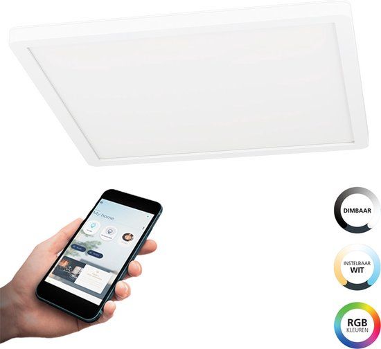 EGLO Connect Rovito-Z Smart Plafondlamp - 29,5 cm - Wit - RGB & Wit Licht - Dimbaar - Zigbee
