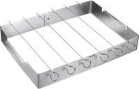 Westmark BBQ Spieshouder Set - Grill Spiesen - Gelijkmatig Grillen - Inklapbaar Ontwerp - 7 Delig - Zilverkleurig