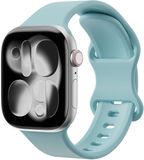 Selected by GSMpunt.nl SBG Siliconen Bandje Geschikt voor Apple Watch 1/2/3/4/5/6/7/8/9/10/11/SE - 38/40/41/42MM - Horlogebandje Groen Blauw