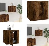 vidaXL Tv-wandmeubel 40x34,5x40 cm gerookt eikenkleurig