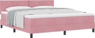 vidaXL Boxspringbed met hoofdeinde Roze 180 x 200 cm Fluweel