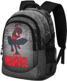 Karactermania Marvel Spiderman Running Plus Sac à dos Bagage à main Sac à dos avec fixation pour trolley + port USB Gris