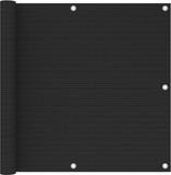 vidaXL Balkonscherm 90x600 cm HDPE Zwart