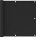 vidaXL Balkonscherm 90x600 cm HDPE Zwart