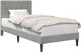 vidaXL Bedframe met hoofdeinde, lichtgrijs, 90 x 200 cm, fluweel