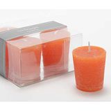 Amadeus Set met 4 votiefkaarsen, 4,3 x 4,7 cm, oranje