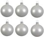 Decoris Kerstballen set - 18x stuks - wit - glas - 6 cm - mat
