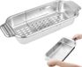 Grille d'évier extensible – acier inoxydable – organisateur de cuisine