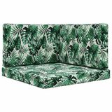 vidaXL Buitenbankkussen Polyester Bladpatroon 80 x 80 cm