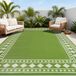 Omgoods - Tapis d'extérieur résistant aux intempéries 180 x 270 cm, réversible et perméable
