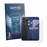 Savvies 3 Stuks Screenprotector - Geschikt voor ZTE Blade V80 Pro (Voor+Camera) - Beschermfolie Glas Transparant