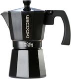WECOOK! Bella Italiaans Aluminium Espresso Koffiezetapparaat, 9 Kopjes, Siliconen Afdichting, Veiligheidsventiel, Keramisch, Gas, Elektrisch