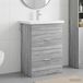 Maison Exclusive Ensemble de meubles de salle de bain exclusif - Gris Sonoma, dimensions 61 x 40 x 84,5 cm, fabriqué en bois composite