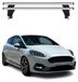 Menabo Omac Barres De Toit Transversales En Aluminium Pour Ford Fiesta Mk7 St-line 2018-2023 – Antivol – Rainure En T – Testées City Crash – Charge Max 50 Kg Argent