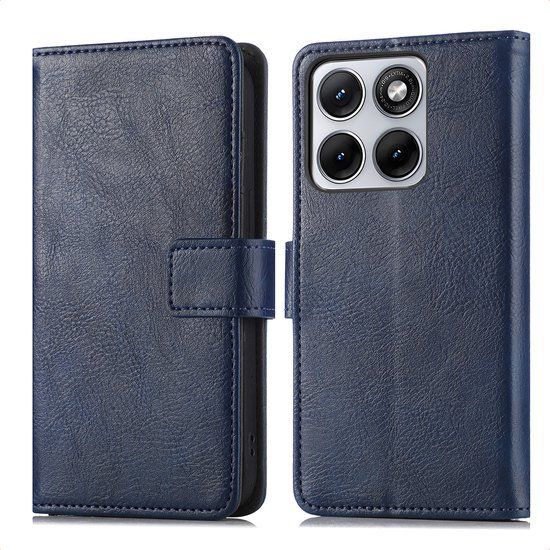 imoshion Hoesje - Geschikt voor Motorola Edge 70 Fusion - Luxe Bookcase - Donkerblauw