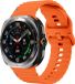 Strap-it Wave siliconen bandje - Samsung Galaxy Watch Ultra 47mm - Oranje