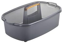 Casabella Rectangular Storage Caddy - Graphite/Orange