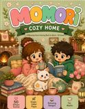 Momori Cozy Home: A Relaxing Coloring Book for Adults & Teens — 50 Super Cute Cozy House Scenes with Momo, Mori & Mochi | Bold & Easy Hygge Designs for Stress Relief