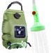 Holland Connections Sac de douche solaire - douche de camping - sac de douche extérieur - douche portable - avec pomme de douche, capacité de 20 litres, chauffage solaire - PVC - 51×26,3 cm - Pour le camping, la randonnée et les activités de plein air - Vert olive