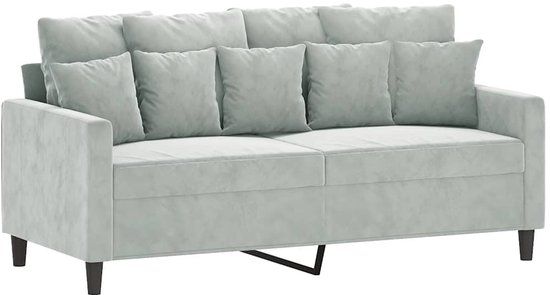 vidaXL Tweezitsbank 140 cm fluweel lichtgrijs