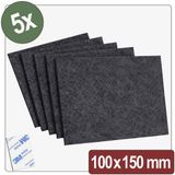 Quadrios 26SA138 Viltglijders Zelfklevend, Rond Zwart (l x b x h) 100 x 150 x 4 mm 5 stuk(s)