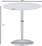 Sky Style Ronde Eettafel Wit Hout Metaal 75 cm