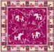 Roeckl Sjaal Lucky Elephant 53x53 Zijde Gebloemd Vrouwen Multi Magenta