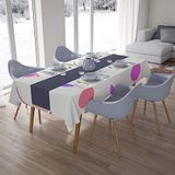 Bonamaison Tafelkleed, Anti-Mold, Sneldrogend, Waterdicht, 100% Polyester Tafellaken, Willekeurig patroon, 140 x 200 Cm - Ontworpen en Vervaardigd in Turkije