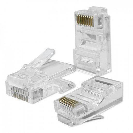 Qoltec Plug RJ45 modulaire connector | CAT5e | UTP | Vergulde contacten | 100 stuks