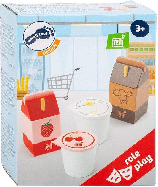 Small Foot - Houten Speelset Zuivel - 4dlg. - Multicolor