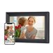 Moman WF11T Digitale fotolijst, 25,6 cm (10,1 inch), digitale fotolijst, wifi, digitale foto, touchscreen, 32 GB geheugen, automatische rotatie, delen van foto's en video's via app, ideaal als cadeau