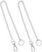 OEM PERFETSELL 2 stuks sleutelhanger broek roestvrij staal 44 cm lang portemonnee ketting zilveren schakelketting met karabijnhaak en sleutelring