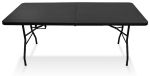 Merkloos Inklapbare Rattan Look Tuintafel 180 cm