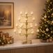vidaXL Arbre de Noël en métal avec support KUOPIO 60 cm Acier Or