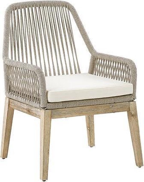 Beliani Tuinstoel set van 2 beige OLBIA