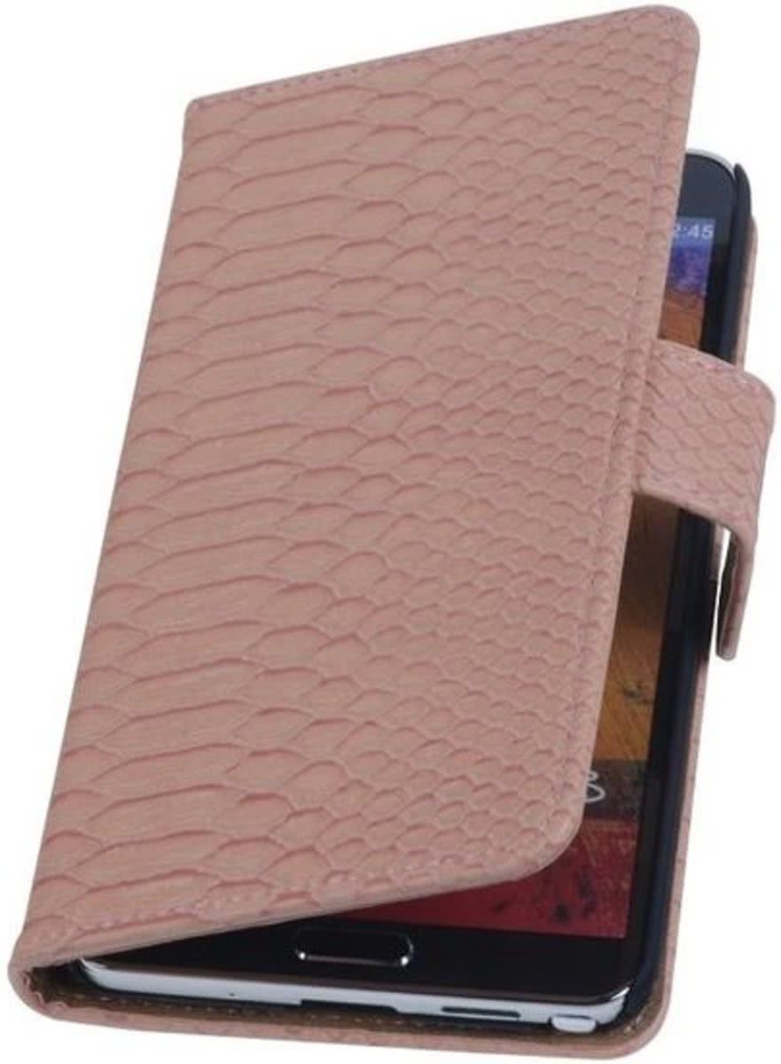 Best Cases Samsung Galaxy Note 3 Neo - Slang Roze Booktype Wallet Hoesje