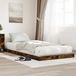 Prolenta Maison Exclusive - Cadre de lit surélevé en chêne fumé 75 x 190 cm en bois d'ingénierie