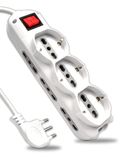 V-TAC Stekkerdoos voor 9-zits met schakelaar en kabel 1,5 m – 6 zijdelingse stopcontacten 10/16 A en 3 fronten 10/16 A Bipasso Shuko – stopcontact voor thuis, kantoor, winkel – stekker 16 A