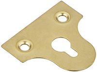 Bulk Hardware BH02758 sleuven glasplaat 50 mm, messingt (verpakking à 10), wit, stuks