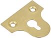 Bulk Hardware BH02758 sleuven glasplaat 50 mm, messingt (verpakking à 10), wit, stuks