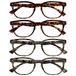 Leesbril Gregory Peck Leesbril Bruin Grijs 4 Stuks Mannen Vrouwen Veer Scharnieren +3.00